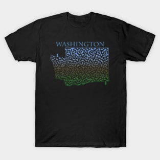 Washington State Outline Maze & Labyrinth T-Shirt